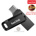 SanDiskk 64 GB Pendrive Ultra Dual Drive Go USB Type C  for Mobile Black. 