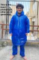 Waterproof Plastic Raincoat Panchoo Set with Pants & Free Boot Cover 1 Set 2 PCS | Reusable Heavy Duty Rain Wear for Men & Women | Fit 45–120 KG. 