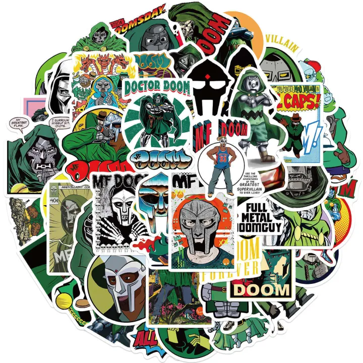 50%20Sheets%20of%20Rapper%20Mf%20Doom%20Graffiti%20Stickers%20for%20Notebooks%20and%20Suitcases%20DIY%20Waterproof%20Decals%20-%20Image%204