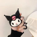 Cute Cartoon 3D, Silicone Protective Shockproof Earbuds Case Cover Skin Cool Characters Compatible for Apple AirPods 1/2 (Kawaii Kuromi). 