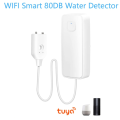 1 PCS Tuya WiFi Smart Water Leak Sensor Water Overflow Level Detector Security Sound Alarm System Flood Leakage Sensor. 