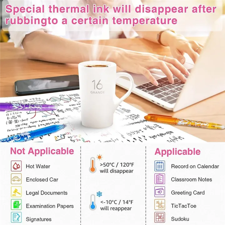 12%20Pcs/Set%20Multi-Color%20Erasable%20Gel%20Pen%200.7mm%20Kawaii%20Pens%20Writing%20Drawing%20Tools%20Office%20School%20Supply%20Stationery%200.7mm%20-%20Image%203