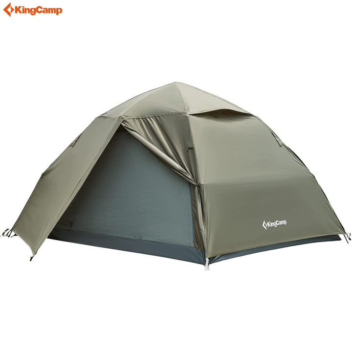 KingCamp Double Layer Large Camping Tent Compact Windproof Waterproof Lightweight UV Protection Easy Setup All Seasons Camping Tent
