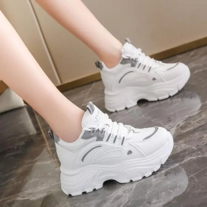 Ladies Korean Style Heel Sneakers Shoes Fashionable And