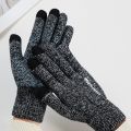 Fashion Thickened Five Finger Gloves Breathable Windproof Wool Knitted Touchable Anti Slip Screen Cold-proof Full Fingered Gloves Men Women. 
