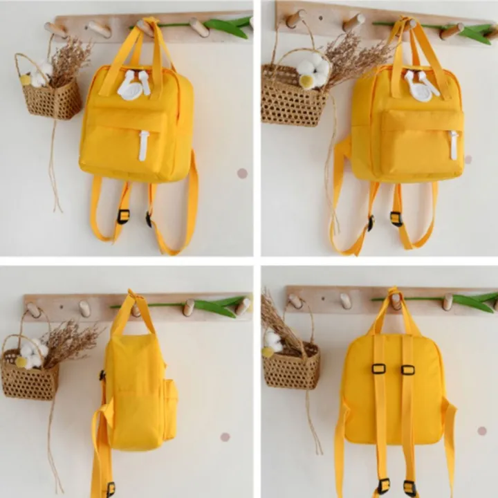Portable%20Solid%20Color%20Parent-Child%20Backpack%20Canvas%20Zipper%20Mommy%20Bag%20Adjustable%20School%20Bag%20Women%20-%20Image%204