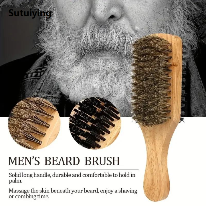 Sutuiying%204pcs%20Double%20Sided%20Beard%20Brush%20Set%20Shaving%20Brush%20Wooden%20Whisker%20Comb%202025%20Wood%20High%20Quality%20Beard%20Brush%20Styling%20Brush%20Salon%20Hair%20Tool%20-%20Image%206