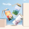 Easily Store Mini Sun Umbrella Anti UV Portable Rain Umbrellas Multi-purpose Lightweight 6-Folding Parasol Student. 