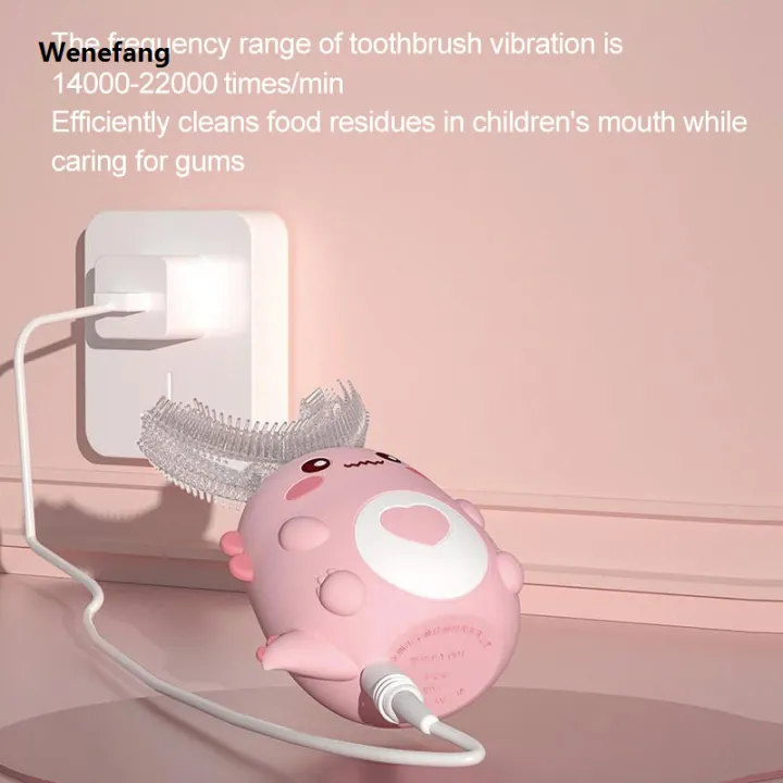 Wenefang%20Children%20U-shaped%20Electric%20Toothbrush%20360%20Degrees%20Smart%20Cartoon%20Kids%20silicone%20Toothbrush%20Automatic%20Rechargeable%20Sonic%20Toothbrush%20-%20Image%205