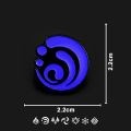 Genshin Impact Game Hydro Element Pin Brooch Unisex Gift Item. 