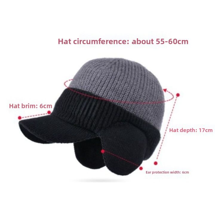 Fashion%20Ear%20Protection%20Men%20Knitted%20Cap%20Knit%20Wool%20Casual%20Beanies%20Hat%20Short%20Brim%20Keep%20Warm%20Ski%20Earflap%20Hat%20Cycling%20-%20Image%202