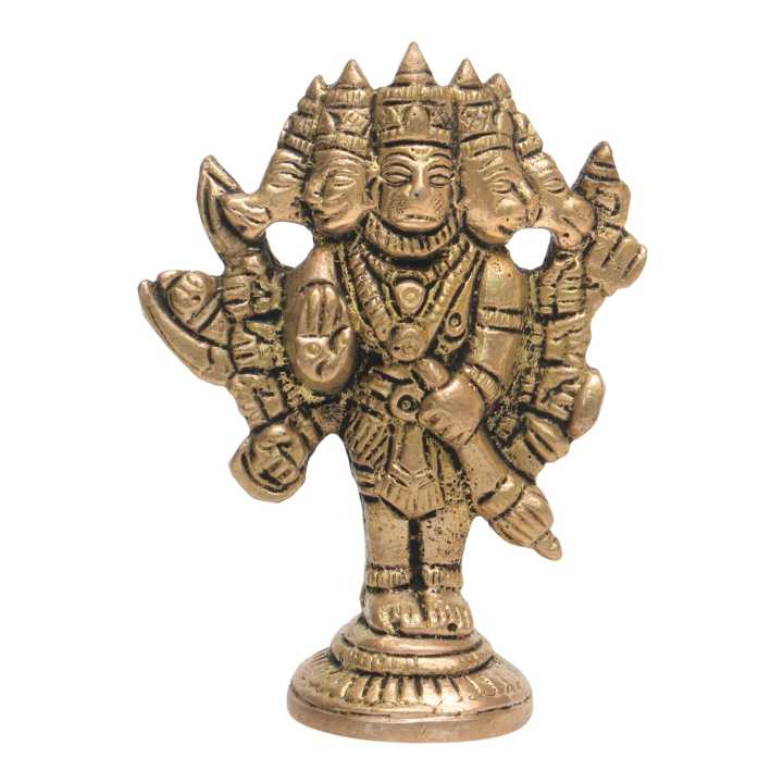 Golden%20Brass%20Panchmukhi%20Hanuman%20Statue%208cm%20Handcrafted%20Decorative%20Idol%20-%20Image%202