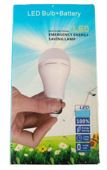 LED Rechargeable Bulb Emergency Light Inverter Bulb Power Backup Energy ...