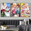25 new products café art painting entrance bar restaurant home living room bedroom newspaper quality printing Umaru mouto anime HiHaomeiyou1PCchan sea painting decoration 20. 
