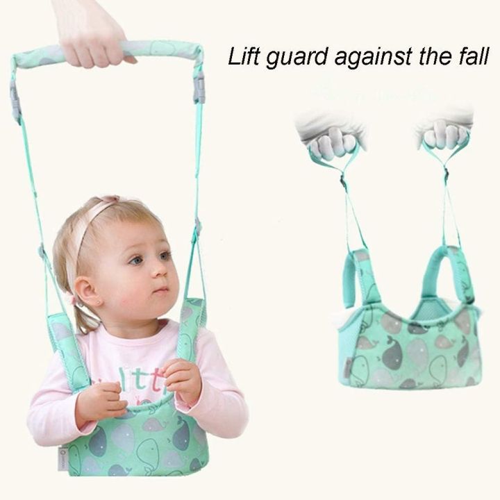 Handheld Baby Walking Harness Adjustable Toddler Walking Assistant Blue Penguin