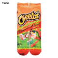 Facai Men Happy Socks 3D Creative Foods Potato Chips Printing Snack Candy Special Knee Socks Funny Harajuku Casual Cotton Fashion Long Socks. 