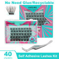 AMZGIRL LASH DIY Eyelashes Kit 144pcs Cluster Lashes D Curl 8-16mix Waterproof Bond and Seal Lash Glue Remover Lash Extension. 