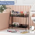 Spice Rack Organizer for Countertop 2 Tier Bathroom Shelf Desktop Makeup Organizer Small Storage Rack. 