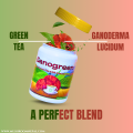 Ganogreen: Mixture of Green Tea With Ganoderma Lucidum (Reishi Mushroom). 