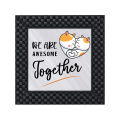 Romantic Couple Gift – Matt laminated printed Poster with checker frame-9x9 Inch. 