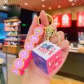 Wenefang Cartoon Sanrio Rubik's Cube creative key chain Kulomi Hello New style Kitty Cinnamoroll Stitch pendant doll cute key chain gift. 