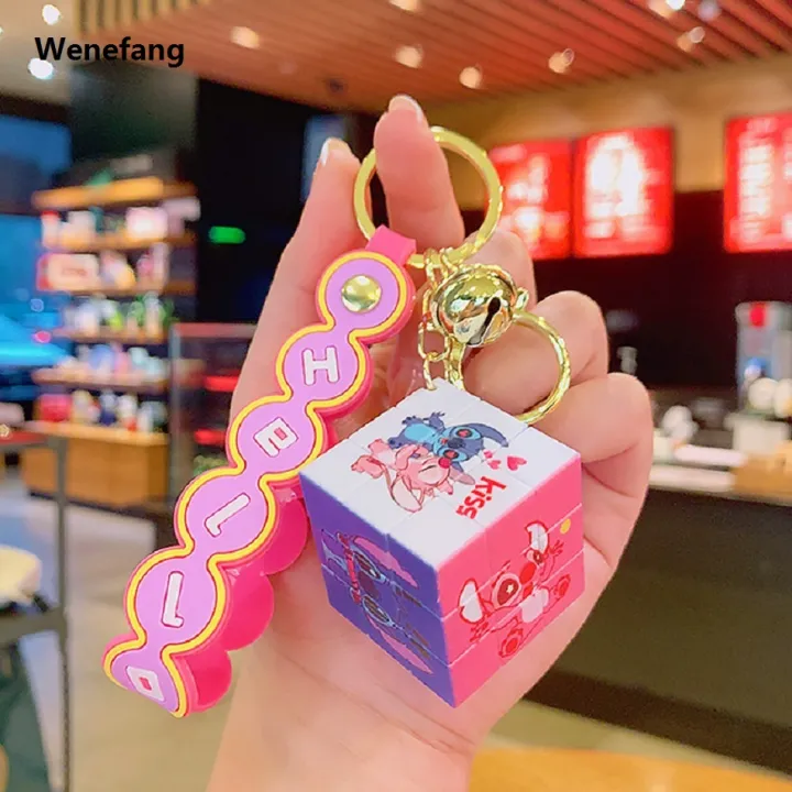 Wenefang%20Cartoon%20Sanrio%20Rubik's%20Cube%20creative%20key%20chain%20Kulomi%20Hello%20New%20style%20Kitty%20Cinnamoroll%20Stitch%20pendant%20doll%20cute%20key%20chain%20gift%20-%20Image%206