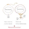 Enacolor Delicate Luxury Zircon Golden Metal Bee Shaped Pearl Bracelet for Women Chain Accessories 2024. 