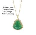 Masala Beads Stainless Steel Jade Laughing Buddha Pendant Necklace For Women - Fashion | Pendant | Necklace For Women |. 