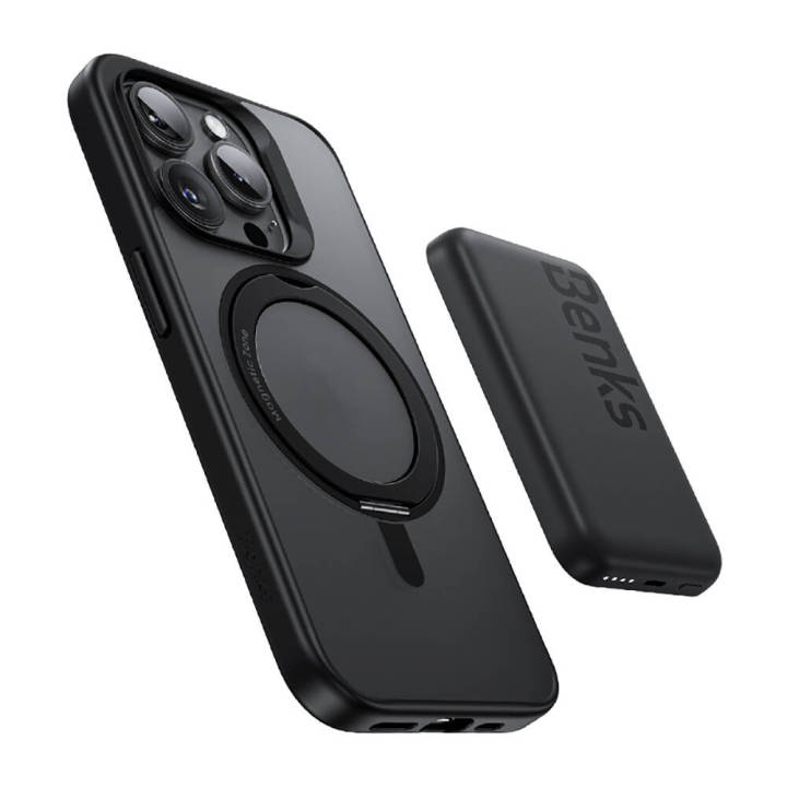 BENKS%20Case%20for%20iPhone%2015%20Pro%20Max%20MagClap%20Pop%20Stand%20360%C2%B0%20Rotatable%20Ring%20Stand%20-%20Image%205
