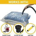 5 Vacuum Bags for Clothes with Pump Reusable plastic Bags for Packing. 