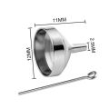 FORIDE 4X Mini Funnels Set Stainless Steel Urn Funnel Filler Kit for Cremation Jewelry Ashes Keepsakes. 