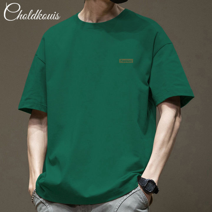 American%20heavy%20cotton%20short-sleeved%20T-shirt%20men's%20loose%20top%20shirt%20sympathetic%20boys%20crew%20neck%20New%20Year%20print%20pattern%20fashionable%20-%20Image%207