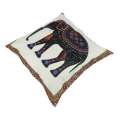 2X Indian Knitted Elephant Cotton Linen Throw Pillow Case Cushion Cover Decor. 