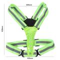 Work Fishing Sports Vest LED Reflective Vest Double-sided Lighting High Visibility Night Running Light Up Vest Night Warning Adjustable Waist/Shoulder Running Gear Cycling. 