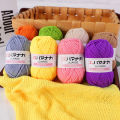 Wenefang Fashion DIY Baby Milk Sweet Soft Cotton Knitting Wool Yarn Thick Fiber Velvet Yarn Hand Knitting Wool Crochet Yarn for DIY Sweater. 