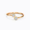 Ganapati Jewellers Twin Circle Band Diamond Ring For Women. 