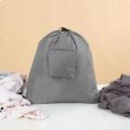 Reusable baggy clothes with dirty carabiner for dirty drawstring travel portable foldable laundry bag washable clip travel storage bag clothes. 