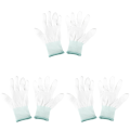 ARELENE 3 Pair ESD PC Computer Working Anti-Skid Anti Skid Anti-Static White Gloves New. 