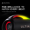 (New Launch) Ultima Thunder Speaker, 110Watt RMS Output, 220 Watt Peak Output, Ultima Supreme Sound, Bluetooth V5.3, Dual Equalizers, Support Multiple Link (Up to 100 speakers), Extra Bass Technology, Dynamic RGB LED Lights |. 