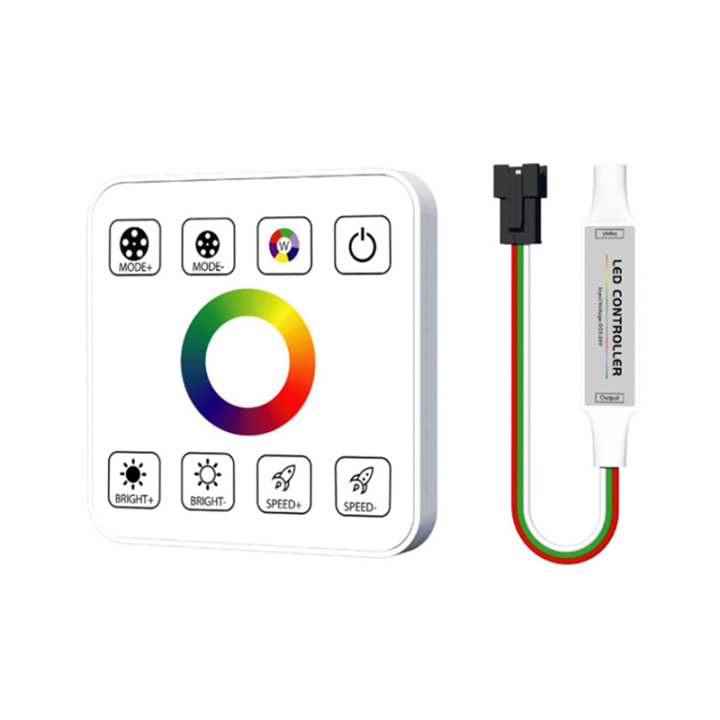 LED Strip Light Controller with 8 Key Touch Panel RF Wireless ...