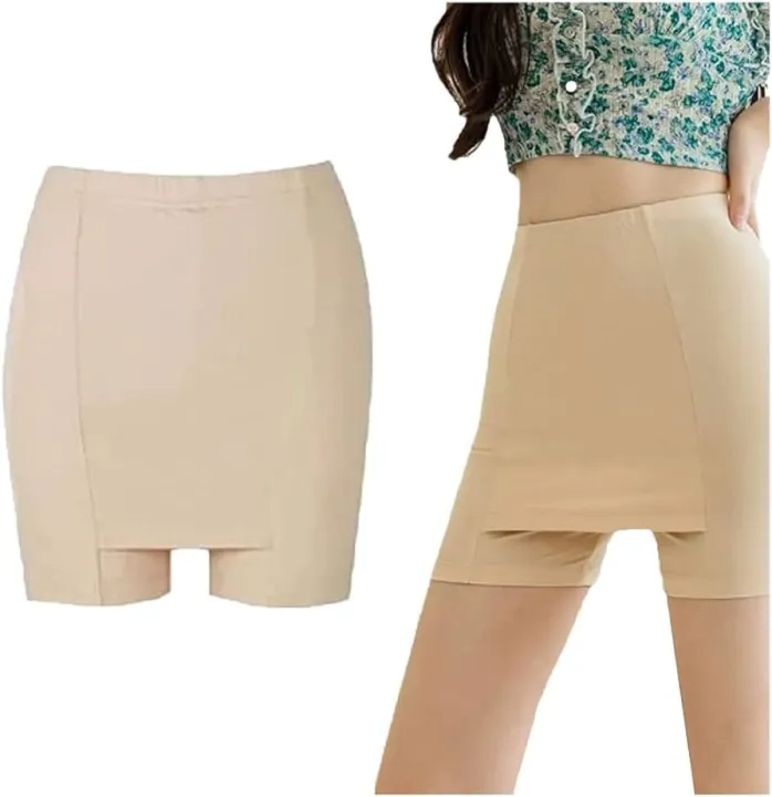 Double-Layer%20Front%20Crotch%20Ice%20Silk%20Safety%20Shorts,Women%20Seamless%20Safety%20Pants%20for%20Matching%20Skirts%20Dresses%20-%20Image%202