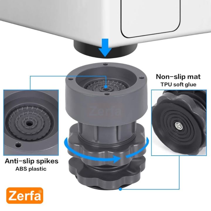 4%20pc%20Height%20Adjustable%20Anti-Vibration%20Pads%20%7C%20Shock%20&%20Noise%20Cancelling%20Stand%20for%20Washing%20Machine,%20Dryer,%20Refrigerator,%20Dishwasher%20&%20Furniture%20%7C%20Heavy-Duty%20Appliance%20Base%20Pads%20-%20Image%202