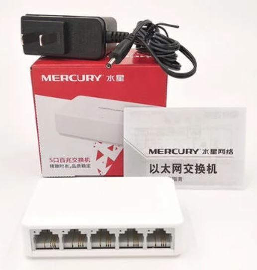 MERCURY SWITCH NETWORK SWITCH 5 PORT MERCURY WITH 5V 0.4A ( 3.5×1.35mm ...