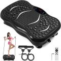Vibration Plate Whole Body Massager Machine with Resistance Bands & Remote Control for Fat Burning and Weight Loss. 