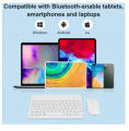Ultra Slim Rechargeable Wireless Bluetooth Keyboard & Mouse (Portable Mini BT Wireless) for Android Windows PC Tablet. 