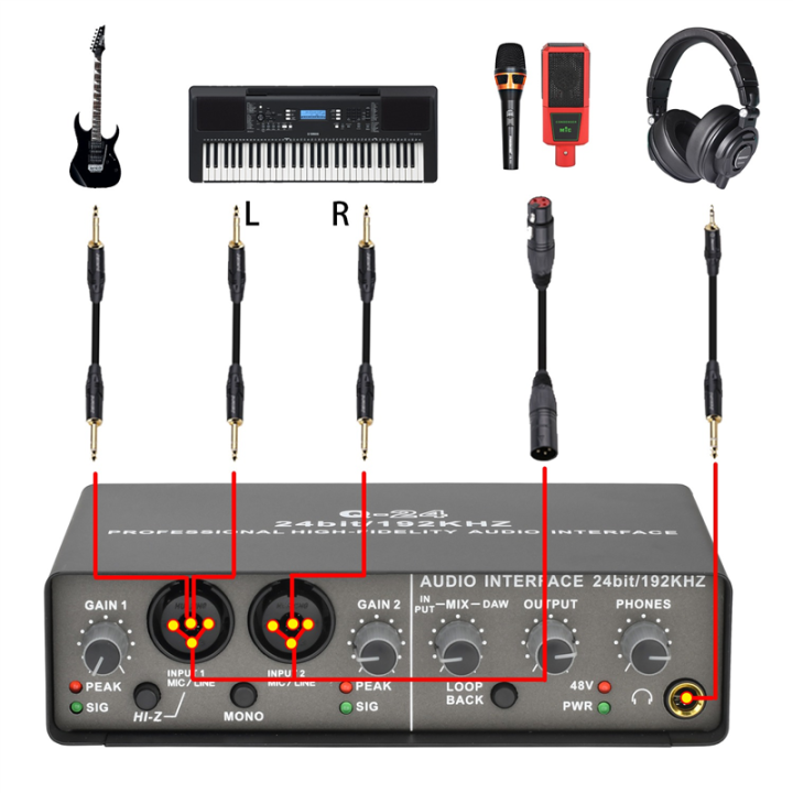 Professional%2024Bit%20192KHz%20Audio%20Interface%202%20Input%20Sound%20Card%20for%20Electric%20Guitar%20Loopback%20External%20Studio%20PC%20Recording%20-%20Image%203