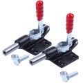 2Pcs Toggle Clamp 90 Degree Capacity 227Kg 500Lbs 32mm Plunger Stroke Push Pull Toggle Clamp Rod Arm Welding Machine. 