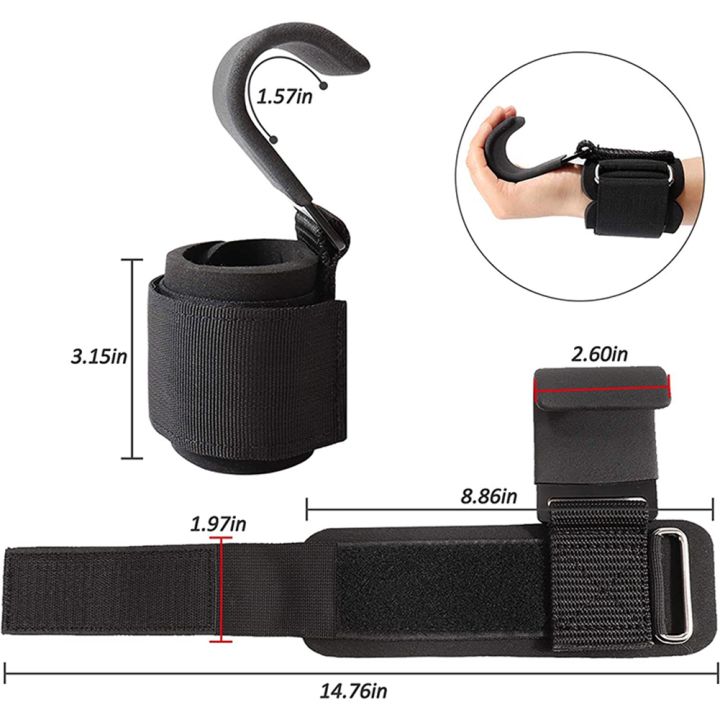 New%20Weight%20Lifting%20Hook%20Grips%20with%20Wrist%20Wraps%20Hand-Bar%20Wrist%20Strap%20Gym%20Fitness%20Hook%20Weight%20Strap%20Pull-Ups,Red%20-%20Image%202