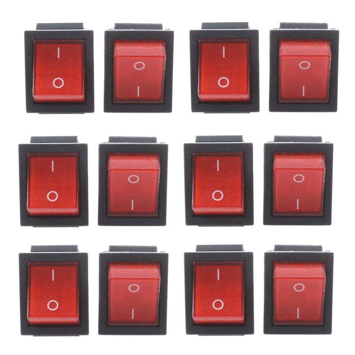 Sptrry16A/250VAC 20A/125VAC Red Indicator Light 4 Pin ON/OFF DPST ...