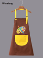 Wenefang Children Painting Drawing Apron Baby Bib Craft Coat with Pocket 2025 New Kids Art Smock Children Painting Aprons Sleeveless. 